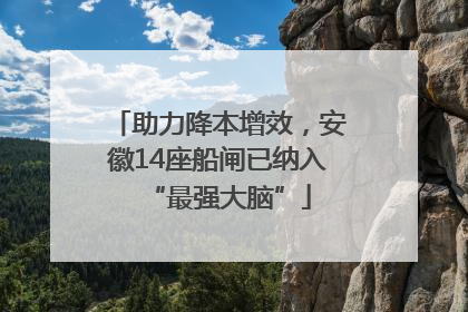 助力降本增效，安徽14座船闸已纳入“最强大脑”