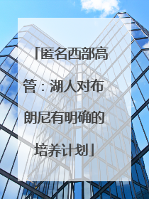 匿名西部高管：湖人对布朗尼有明确的培养计划