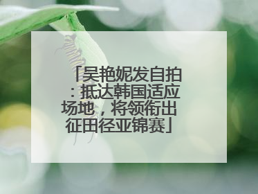 吴艳妮发自拍：抵达韩国适应场地，将领衔出征田径亚锦赛