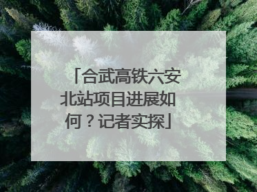 合武高铁六安北站项目进展如何？记者实探