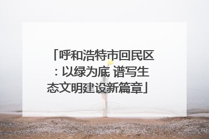 呼和浩特市回民区：以绿为底 谱写生态文明建设新篇章