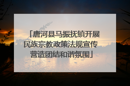 唐河县马振抚镇开展民族宗教政策法规宣传 营造团结和谐氛围