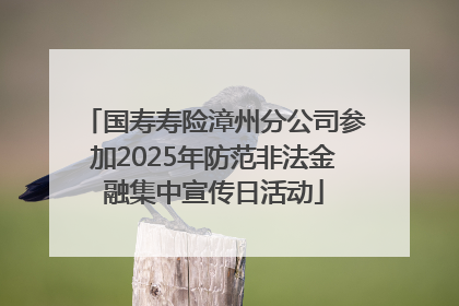 国寿寿险漳州分公司参加2025年防范非法金融集中宣传日活动