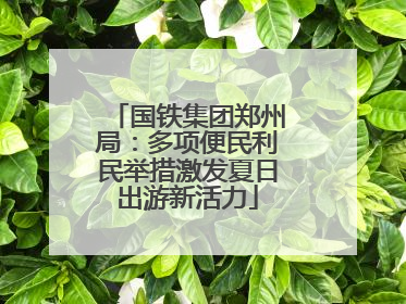 国铁集团郑州局：多项便民利民举措激发夏日出游新活力