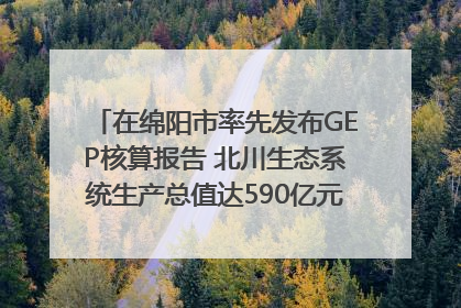 在绵阳市率先发布GEP核算报告 北川生态系统生产总值达590亿元｜新闻发布最前线