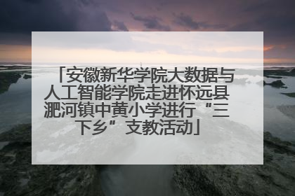 安徽新华学院大数据与人工智能学院走进怀远县淝河镇中黄小学进行“三下乡”支教活动