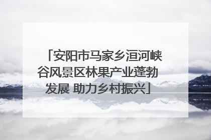 安阳市马家乡洹河峡谷风景区林果产业蓬勃发展 助力乡村振兴