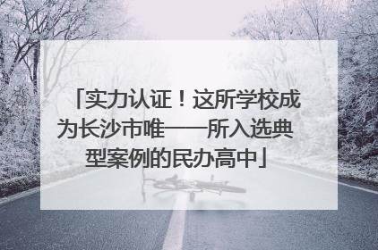 实力认证！这所学校成为长沙市唯一一所入选典型案例的民办高中