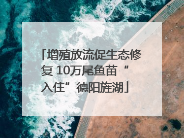增殖放流促生态修复 10万尾鱼苗“入住”德阳旌湖