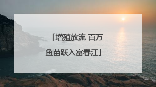 增殖放流 百万鱼苗跃入富春江