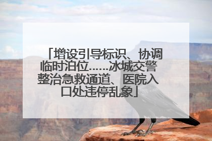 增设引导标识、协调临时泊位……冰城交警整治急救通道、医院入口处违停乱象