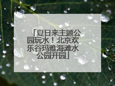夏日来主题公园玩水！北京欢乐谷玛雅海滩水公园开园