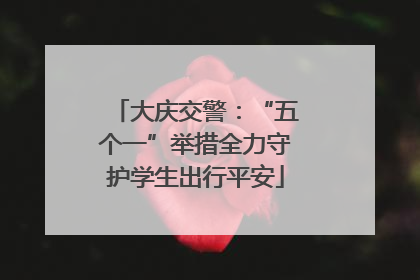 大庆交警：“五个一”举措全力守护学生出行平安