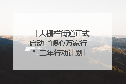 大栅栏街道正式启动“暖心万家行”三年行动计划