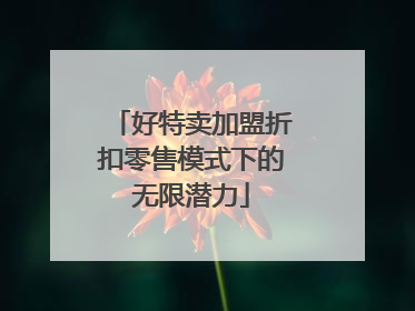 好特卖加盟折扣零售模式下的无限潜力