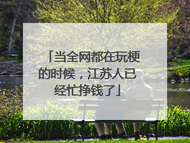 当全网都在玩梗的时候，江苏人已经忙挣钱了