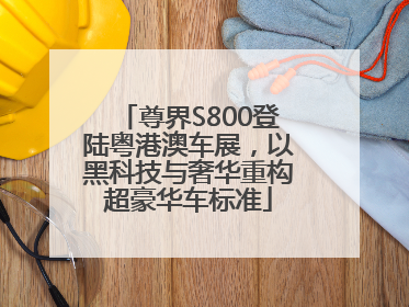 尊界S800登陆粤港澳车展，以黑科技与奢华重构超豪华车标准