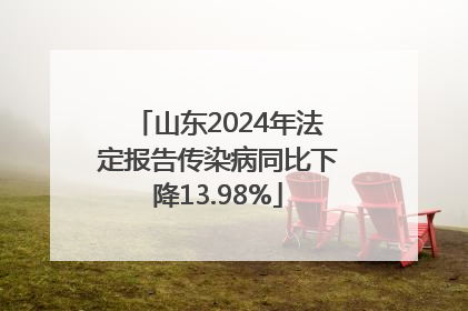 山东2024年法定报告传染病同比下降13.98%