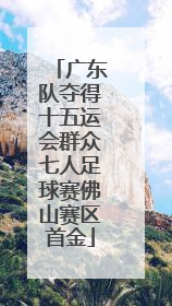 广东队夺得十五运会群众七人足球赛佛山赛区首金
