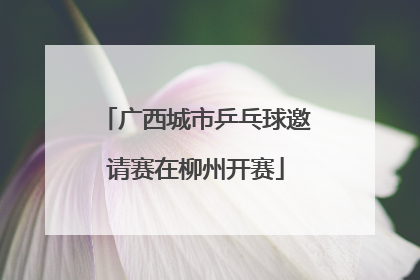 广西城市乒乓球邀请赛在柳州开赛