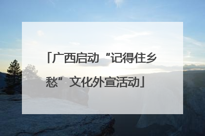 广西启动“记得住乡愁”文化外宣活动
