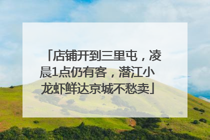 店铺开到三里屯，凌晨1点仍有客，潜江小龙虾鲜达京城不愁卖