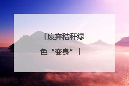 废弃秸秆绿色“变身”
