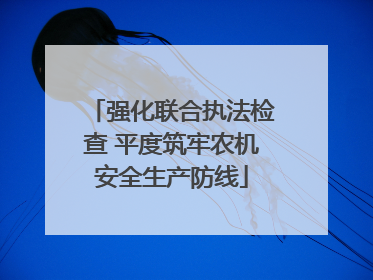 强化联合执法检查 平度筑牢农机安全生产防线
