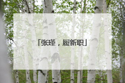 张瑾，履新职