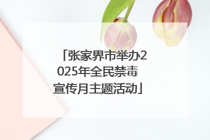 张家界市举办2025年全民禁毒宣传月主题活动