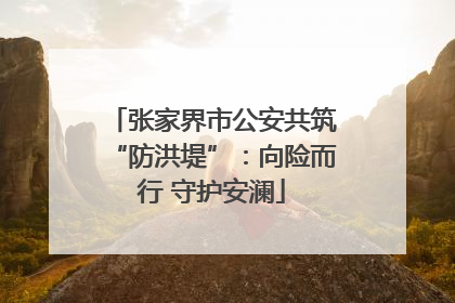 张家界市公安共筑“防洪堤”：向险而行 守护安澜