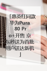 惠英红同款华为Pura 80 Pro+开售 京东秒送为首批用户送达新机