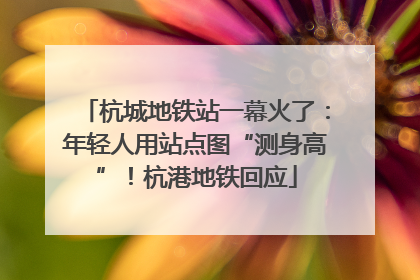 杭城地铁站一幕火了：年轻人用站点图“测身高”！杭港地铁回应