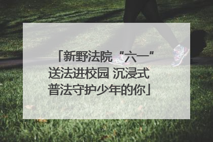 新野法院“六一”送法进校园 沉浸式普法守护少年的你