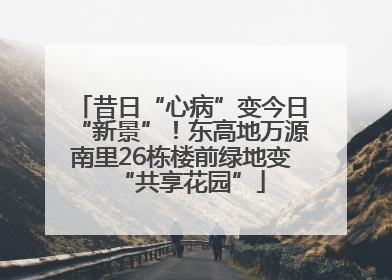 昔日“心病”变今日“新景”！东高地万源南里26栋楼前绿地变“共享花园”