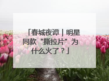 春城夜谭｜明星同款“撕拉片”为什么火了？