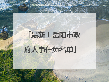 最新！岳阳市政府人事任免名单