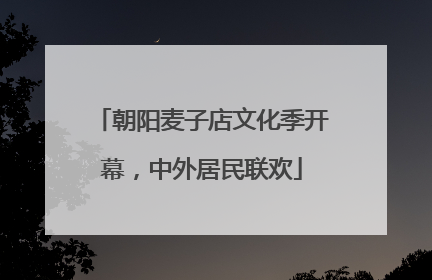 朝阳麦子店文化季开幕，中外居民联欢