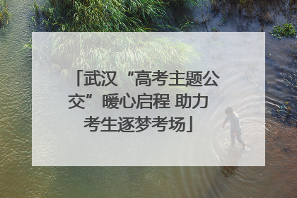 武汉“高考主题公交”暖心启程 助力考生逐梦考场