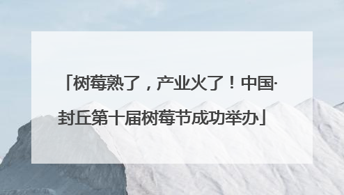 树莓熟了，产业火了！中国·封丘第十届树莓节成功举办