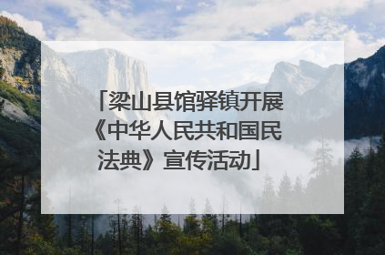 梁山县馆驿镇开展《中华人民共和国民法典》宣传活动