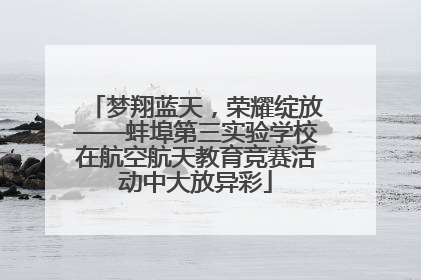 梦翔蓝天，荣耀绽放——蚌埠第三实验学校在航空航天教育竞赛活动中大放异彩
