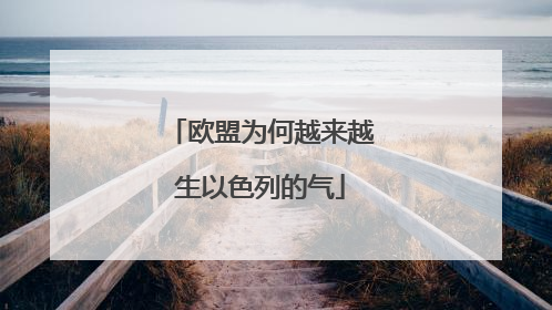 欧盟为何越来越生以色列的气