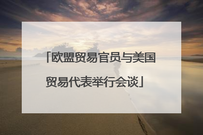 欧盟贸易官员与美国贸易代表举行会谈