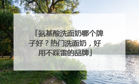 氨基酸洗面奶哪个牌子好？热门洗面奶，好用不踩雷的品牌
