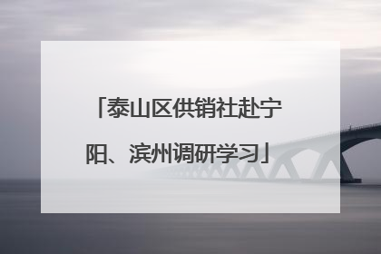 泰山区供销社赴宁阳、滨州调研学习