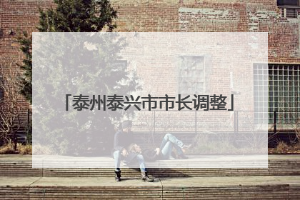 泰州泰兴市市长调整