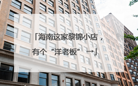 海南这家黎锦小店，有个“洋老板” →
