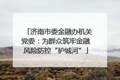 济南市委金融办机关党委：为群众筑牢金融风险防控“护城河”