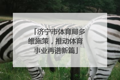 济宁市体育局多维施策，推动体育事业再谱新篇